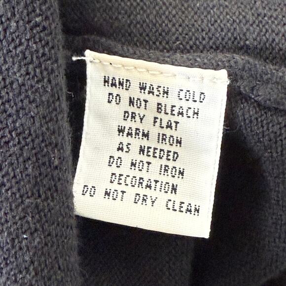 Vintage 90s Y2k Floral Embroidered Cardigan Sweater Dark Coquette Whimsigoth M - Picture 8 of 8